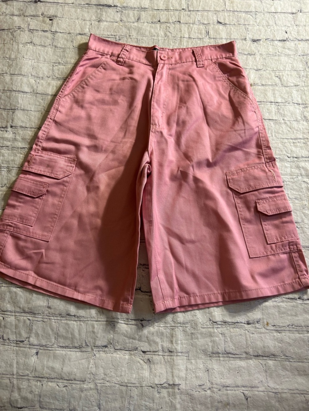 S2 MENS WEAR MADE IN EGYPT COTTON BLEND PINK STREETWEAR SHORTS SIZE 30